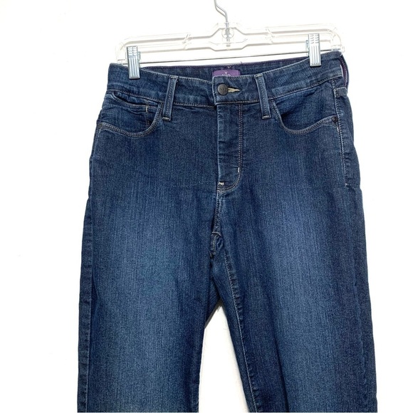 NYDJ Not Your Daughters Jeans Medium Dark Blue Skinny Jeans Mid High Rise size 6 - Picture 2 of 11